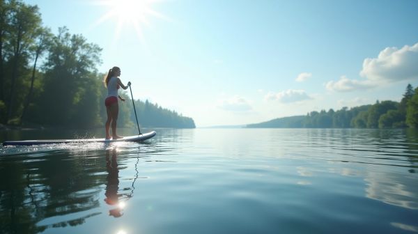 La experiencia única del paddle surf en aguas tranquilas