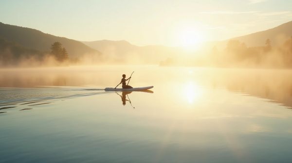 La experiencia única del paddle surf en aguas tranquilas